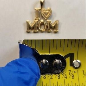 I love mom gold 14k pendant
